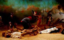 Cristina Lucas hace una reintepretaci�n de La libertad guiando al pueblo, de Eugene Delacroix