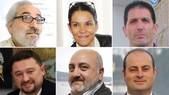 De izquierda a derecha, de arriba abajo, Lois Ferm�n R. V�zquez, Mercedes Ros�n, Javier G. Trillo, Alonso Pumar, Julio Iglesias y Diego Taibo