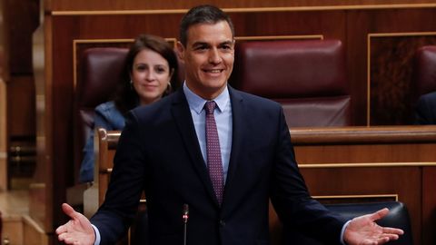 Pedro Sánchez, en una sesión de control al Gobierno