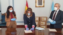 La alcaldesa de Lugo y el presidente de la Diputaci�n, junto a la subdelegada del Gobierno