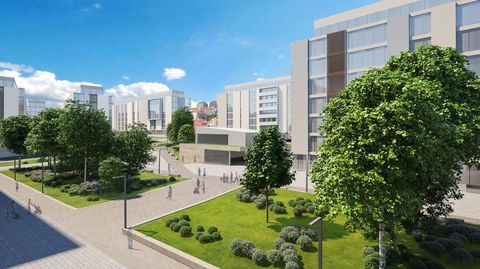 El proyecto de Mallou cuenta con amplios espacios de uso peatonal y zonas verdes