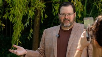 Brandon Sanderson en el festival Celsius de Avil�s.