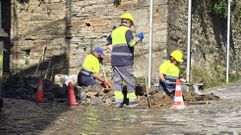 Imagen de una avera en la red de agua la pasada primavera