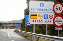 El peaje de Vilaboa, en una imagen de ayer, es uno de los m�s caros de toda la AP-9.