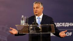 El Primer Ministro h�ngaro Viktor Orb�n en una rueda de prensa