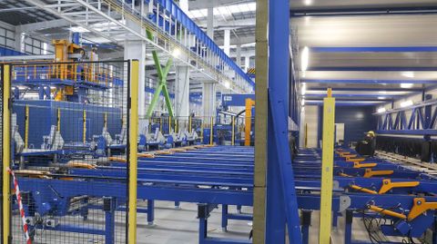 Instalaciones de la fábrica digital de bloques en construcción