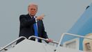 Trump, el pasado viernes a bordo del Air Force One.