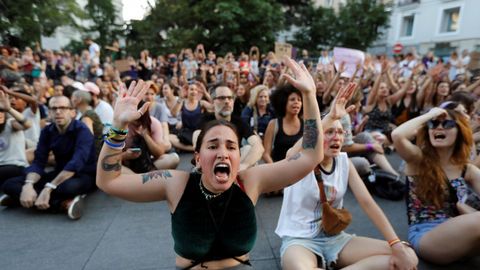 Manifestaci�n en Madrid contra el auto que deja en libertad a los miembros de La Manada