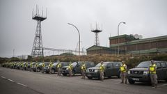 Una veintena de soldados del Tercio Norte trabajan desde la base del EVA-10 para prevenir incendios en el rea de Barbanza.