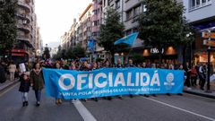 Manifestacin por la oficialidad del Asturiano en Oviedo