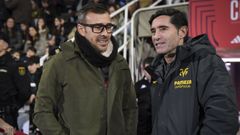 Yago Iglesias y Marcelino Garca Toral, antes del partido