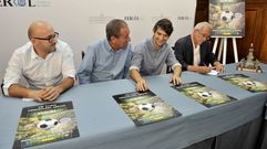 Bruno D�az, Isidro Silveira, Jorge Su�rez y Antonio Cort�s, durante la presentaci�n del Trofeo Concepci�n Arenal