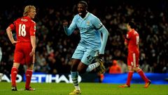 Toure Yaya celebra el 2-0