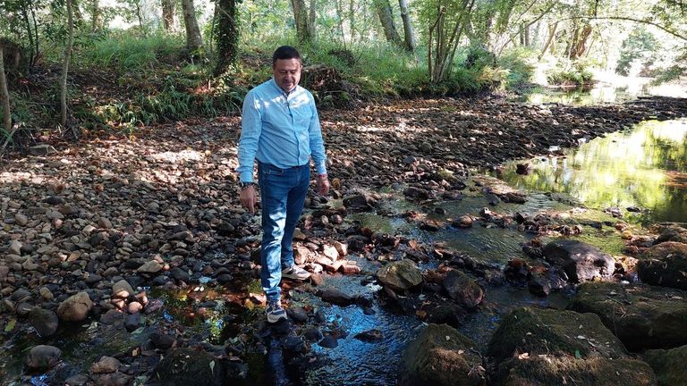 Los estragos de la sequ�a en Cuntis y Caldas