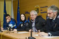 Sim�n Cabarcos, la nueva integrante Sonia L�pez, el concejal S�nchez Fojo y Pedro Caneiro. 