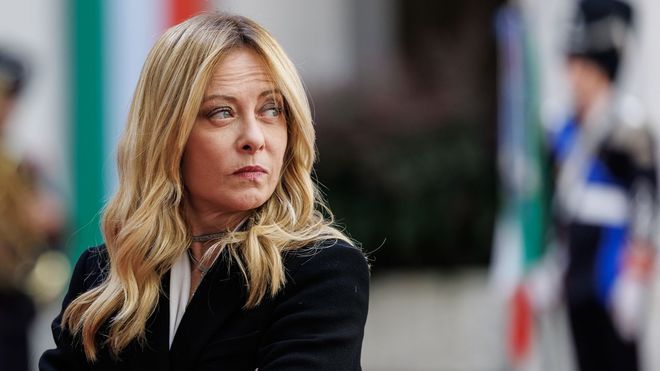 La primera ministra italiana, Giorgia Meloni, en Roma