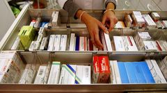 Medicamentos en una farmacia