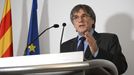Carles Puigdemont, en su declaraci�n institucional desde Waterloo