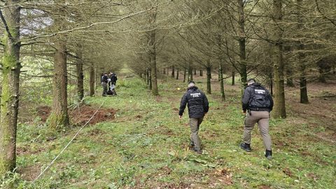 Dispositivo b�squeda en Abad�n de la Guardia Civil con georada.