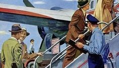 Una imagen publicitaria de una compaa area a principios de los sesenta, cuando volar era sinnimo de glamur.