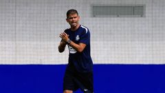 Antonio Hidalgo, durante un entrenamiento de esta pretemporada.