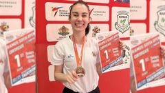Alma P�rez, con el oro logrado recientemente en el Open de Sof�a.