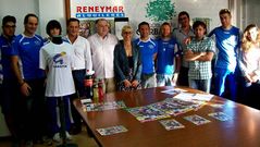 Organizadores y patrocinadores, durante la presentaci�n.