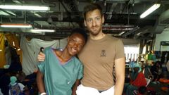 Al llegar al buque, Francesca le pidi� a Pablo una foto. Es la �nica imagen de los dos juntos, que �l le enviar�a por Facebook