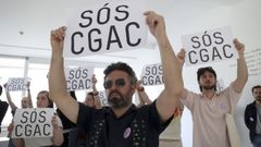 Protesta del sector cultural tras la elecci�n de�la nueva directora del CGAC