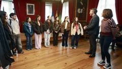 Los alumnos fueron recibidos en el Sal�n Noble de la Casa Consistorial