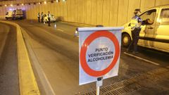 Imagen de archivo de un punto de control de alcoholemia