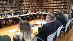 El pleno se celebr� de nuevo en la biblioteca del Consello da Cultura por las obras que se realizan en el ala municipal del pazo de Raxoi.