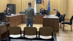 El acusado, durante el juicio en Ourense