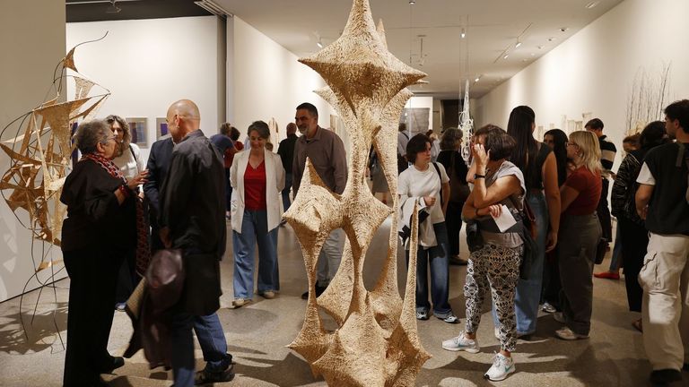 Inauguración de la muestra Peninsulares, en el Pazo da Cultura de Pontevedra