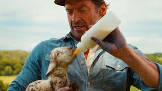 Hugh Jackman, en el papel de pastor que ama y mima a sus ovejas.