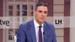 Pedro Snchez, ayer en el programa La hora de la 1, de TVE