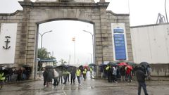 Piquetes informativos en la puerta de Navantia Ferrol en la primera jornada de huelga
