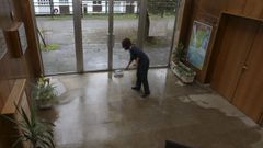 Inundacin por las lluvias en un inmueble de Vite, en Santiago