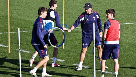 Fredi �lvarez, durante la pen�ltima sesi�n de trabajo antes de recibir al Tenerife.