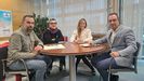 De izquierda a derecha, el secretario general de Comisiones Obreras de Asturias, Jos� Manuel Zapico; la responsable del �rea de Pol�tica Social del sindicato, �rsula Szalata, y la responsable del �rea de Pol�tica Institucional de la entidad, Ana Mar�a Rodr�guez