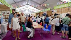 La carpa estuvo llena de gente durante toda la jornada del viernes