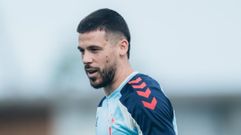 El hasta ahora jugador del Celta Carles P�rez, en un entrenamiento reciente.