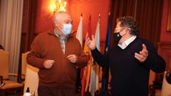 El presidente en funciones de la Diputaci�n, C�sar Mosquera, y el alcalde de Pontevedra, Miguel Anxo Fern�ndez Lores, firmaron ayer el convenio del vial a Mollavao