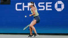 J&eacute;ssica Bouzas, durante su partido frente a Rybakina en el &uacute;ltimo US Open.