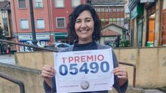 La allerana Tamara Garc�a  a quien le toc� el Gordo de la Loter�a de Navidad