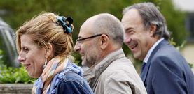 Francisco Rodr�guez acudi� ayer a los juzgados de Lugo junto a su pareja, Mercedes Astorga, y su abogado, Gerardo Viada.