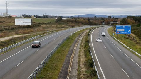 Imagen de la autova A-6 a su paso por Lugo.