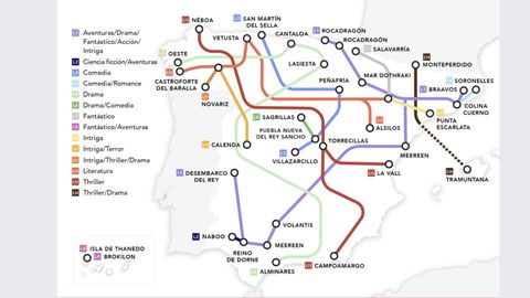 Infograf�a de los lugares imaginarios en Espa�a