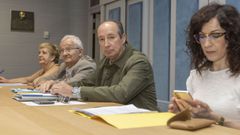 Los responsables de Educaci�n durante la reuni�n de la mesa sectorial del pasado lunes. Jos� Luis Canosa, segundo por la izquierda, es el subdirector xeral de recursos humanos desde hace d�cadas y se jubila este mismo octubre