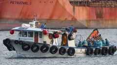El evidente perfil bateeiro del Ardent�a XIV no pas� desapercibido en Arousa, su mar de origen.